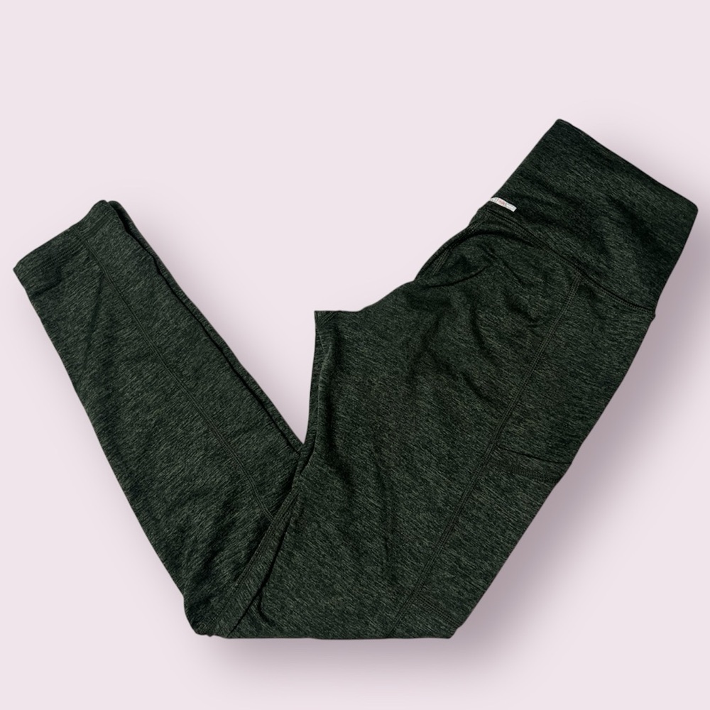 Aerie Heather Dark Green Pocket 7/8 Leggings Small